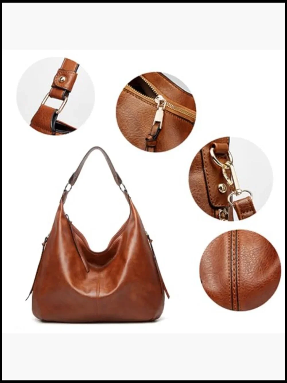 PU Leather Large Work Tote Bag with Matching Crossbody and Wallet Set Oversize